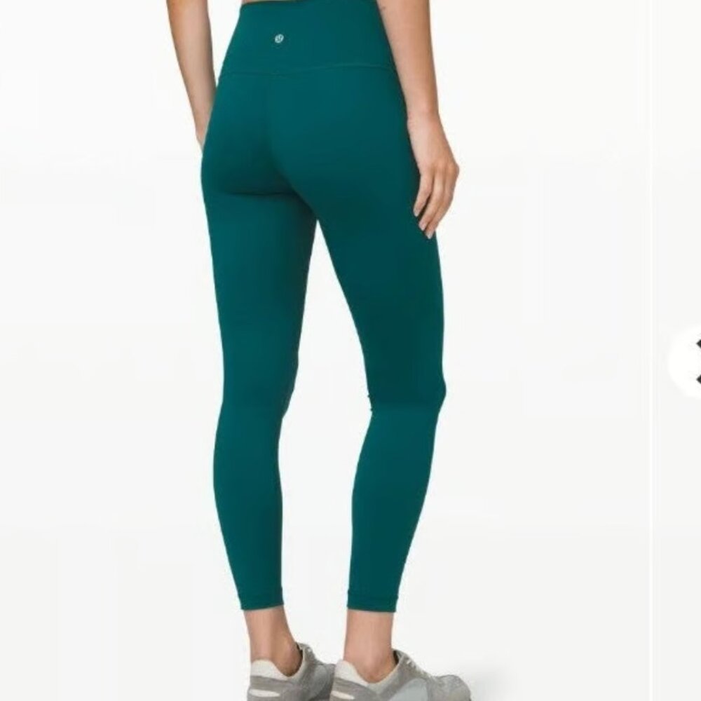 Lululemon Athletica Teal High-Waisted Leggings